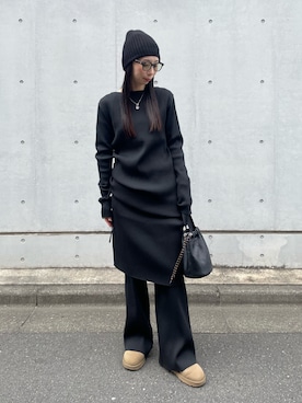 「アイテム（ニットキャップ/ビーニー）」を使った、MITSUMIさん（レディース・161cm）の秋コーディネート