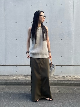 「NICOLAS LAINAS（ニコラスライナス）のアイテム」を使った、MITSUMIさん（レディース・161cm）の夏コーディネート