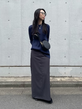 「アイテム（モカシン/デッキシューズ）」を使った、MITSUMIさん（レディース・161cm）の秋コーディネート