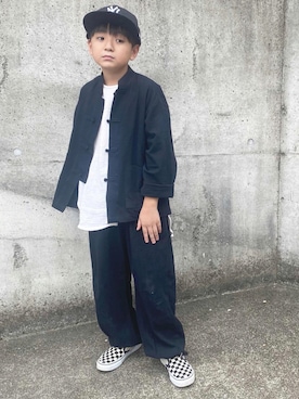 「handmade」｜「アイテム（スリッポン）」を使った、yunaa さん（キッズ・132cm）の秋コーディネート