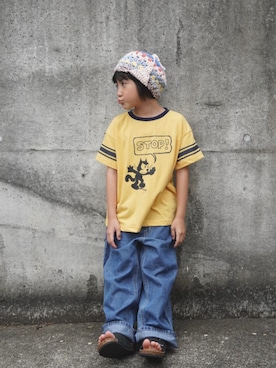 「Ocean&Ground（オーシャン&グラウンド）のアイテム」を使った、yunaa さん（キッズ・110cm）の夏コーディネート