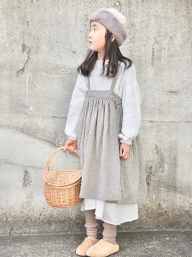 「handmade」｜「アイテム（帽子）」を使った、yunaa さん（キッズ・126cm）の秋コーディネート