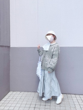 「POU DOU DOU（プードゥドゥ）のアイテム（帽子）」を使った、りなぴ。＊さん（レディース・154cm）の秋コーディネート