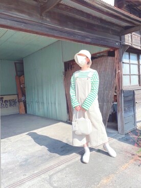 「POU DOU DOU（プードゥドゥ）のアイテム（ワンピース/ドレス）」を使った、りなぴ。＊さん（レディース・154cm）の秋コーディネート