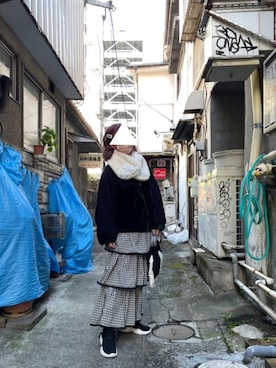 「merry jenny（メリージェニー）のアイテム（ブルゾン）」を使った、りなぴ。＊さん（レディース・154cm）の春コーディネート