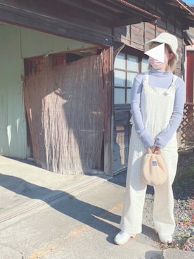 「POU DOU DOU（プードゥドゥ）のアイテム（帽子）」を使った、りなぴ。＊さん（レディース・154cm）の冬コーディネート