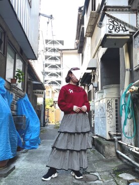 「merry jenny（メリージェニー）のアイテム（その他シューズ）」を使った、りなぴ。＊さん（レディース・154cm）の冬コーディネート