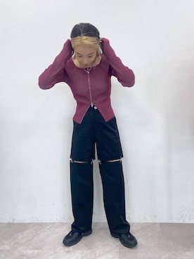 「FOREVER 21（フォーエバー トゥエンティーワン）のアイテム（ネックレス）」を使った、umeさん（レディース・163cm）の秋コーディネート