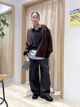 「LEPSIM（レプシィム）のアイテム（サンダル）」を使った、umeさん（レディース・163cm）の秋コーディネート