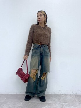 「FOREVER 21（フォーエバー トゥエンティーワン）のアイテム（ネックレス）」を使った、umeさん（レディース・163cm）の秋コーディネート