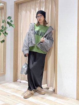 「アイテム（ニットキャップ/ビーニー）」を使った、umeさん（レディース・163cm・20代）の冬コーディネート