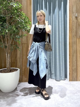 「アイテム（ネックレス）」を使った、umeさん（レディース・163cm・30代）の春コーディネート