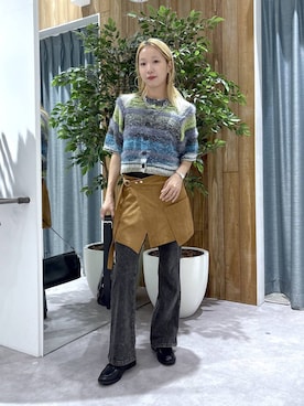 「アイテム（ニット/セーター）」を使った、umeさん（レディース・163cm・30代）の秋コーディネート