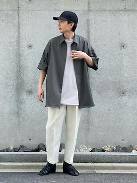 「CPH（シーピーエイチ）のアイテム（キャップ）」を使った、みやざきさん（メンズ・180cm）の春コーディネート