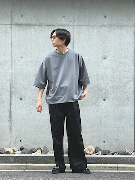 「ITTI（イッチ）のアイテム（シューズ）」を使った、みやざきさん（メンズ・180cm）の夏コーディネート