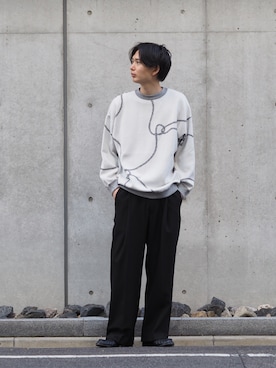 「Lui's（ルイス）のアイテム（ローファー）」を使った、みやざきさん（メンズ・180cm）の冬コーディネート