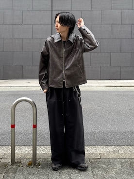 「アイテム（ブルゾン）」を使った、みやざきさん（メンズ・178cm）の秋コーディネート