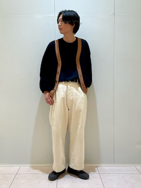 「カーディガン男子」｜みやざきさん（メンズ・180cm）の春コーディネート