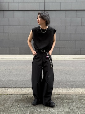 「Lui's（ルイス）のアイテム（スラックス）」を使った、みやざきさん（メンズ・178cm）の春コーディネート