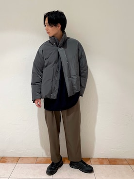 「Lui's（ルイス）のアイテム（ダウンジャケット/コート）」を使った、みやざきさん（メンズ・180cm）の冬コーディネート