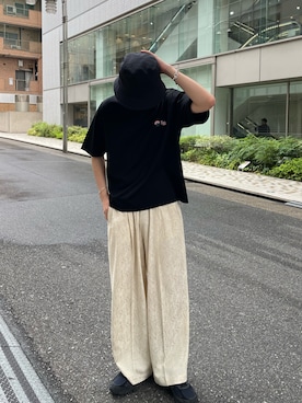 「CPH（シーピーエイチ）のアイテム（帽子）」を使った、みやざきさん（メンズ・180cm）の夏コーディネート