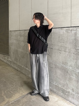「アイテム（ポロシャツ）」を使った、みやざきさん（メンズ・178cm）の夏コーディネート