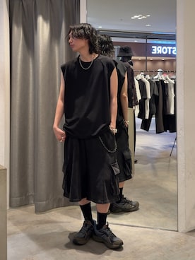 「アイテム（スウェットパンツ）」を使った、みやざきさん（メンズ・178cm・20代）の夏コーディネート
