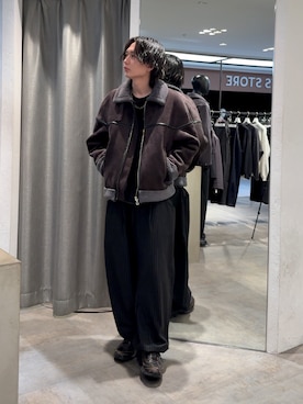 「アイテム（スウェット）」を使った、みやざきさん（メンズ・178cm・20代）の冬コーディネート