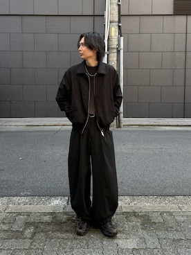 「Lui's（ルイス）のアイテム（トップス）」を使った、みやざきさん（メンズ・178cm）の春コーディネート