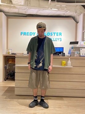 「Nine Tailor（ナインテイラー）のアイテム（帽子）」を使った、ケンゾウさん（メンズ・175cm）の夏コーディネート