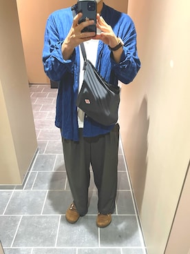「DANTON（ダントン）のアイテム（バッグ）」を使った、104akiさん（メンズ・171cm）の秋コーディネート
