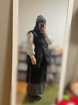 「AS KNOW AS plus（アズノゥアズプラス）のアイテム（ジャケット/アウター）」を使った、Novelさん（レディース・153cm）の冬コーディネート