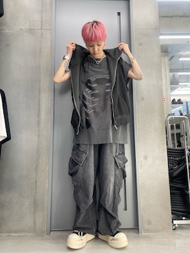 「WHITELAND（ホワイトランド）のアイテム（パーカー）」を使った、Hikaru Shimizuさん（レディース・165cm）の夏コーディネート