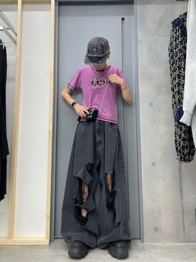 「アイテム（帽子）」を使った、Hikaru Shimizuさん（レディース・165cm・30代）の春コーディネート