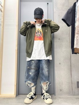 「AKILA（アキラ）のアイテム」を使った、Hikaru Shimizuさん（レディース・165cm）の夏コーディネート