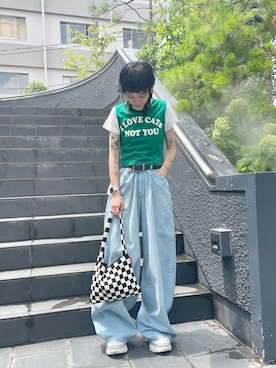 「September（セプテンバー）のアイテム」を使った、Hikaru Shimizuさん（レディース・165cm）の夏コーディネート