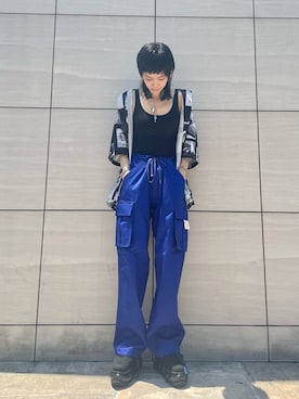 「A4A（エーフォーエー）のアイテム」を使った、Hikaru Shimizuさん（レディース・165cm）の夏コーディネート