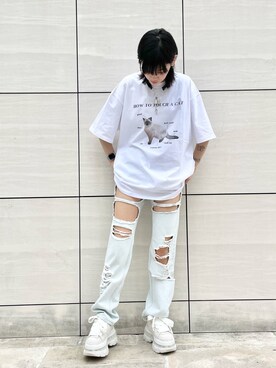 「L.H.P（エルエイチピー）のアイテム（トップス）」を使った、Hikaru Shimizuさん（レディース・165cm）の春コーディネート