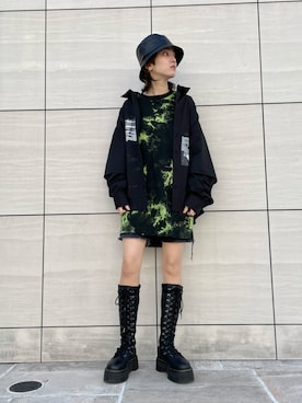 「アイテム（帽子）」を使った、Hikaru Shimizuさん（レディース・165cm・30代）の冬コーディネート