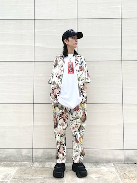 「BlackEyePatch（ブラックアイパッチ）のアイテム」を使った、Hikaru Shimizuさん（レディース・165cm）の夏コーディネート