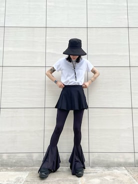 「L.H.P（エルエイチピー）のアイテム（スカート）」を使った、Hikaru Shimizuさん（レディース・165cm）の夏コーディネート