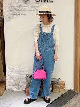 「ehka sopo（エヘカソポ）のアイテム（サロペット/オーバーオール）」を使った、つ  ぐ  🐥さん（レディース・153cm）の春コーディネート