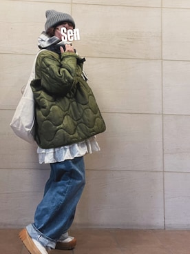 「アイテム（その他トップス）」を使った、せんちゃんさん（レディース・150cm）の冬コーディネート