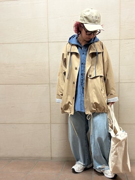 「INTER FACTORY（インターファクトリー）のアイテム」を使った、せんちゃんさん（レディース・150cm）の春コーディネート