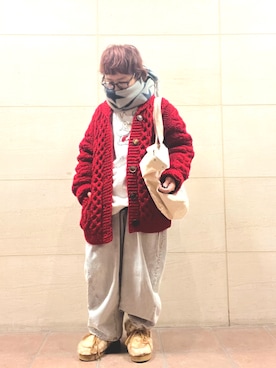 「アイテム（スウェット）」を使った、せんちゃんさん（レディース・150cm）の冬コーディネート