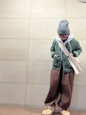 「INTER FACTORY（インターファクトリー）のアイテム（バッグ）」を使った、せんちゃんさん（レディース・150cm）の冬コーディネート