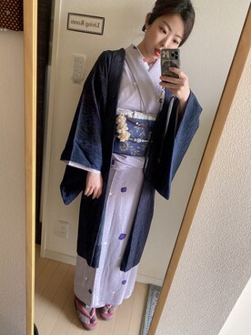 「着物」｜✧✦✴︎®ℛ﻿ℹ︎sa✴︎✦✧さん（レディース・155cm・30代）の春コーディネート