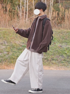 「INTER FACTORY（インターファクトリー）のアイテム（ブルゾン）」を使った、DAISUKE.さん（メンズ・177cm）の冬コーディネート