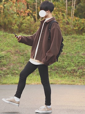 「INTER FACTORY（インターファクトリー）のアイテム（ブルゾン）」を使った、DAISUKE.さん（メンズ・177cm）の冬コーディネート