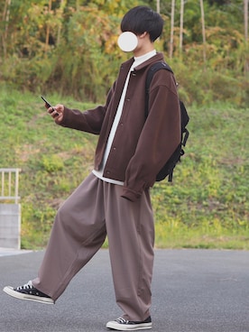 「INTER FACTORY（インターファクトリー）のアイテム（ブルゾン）」を使った、DAISUKE.さん（メンズ・177cm）の秋コーディネート